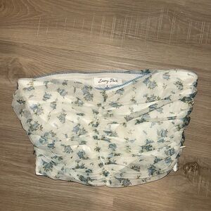 Emory Park Blue Floral Tube Top